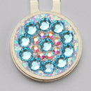 Blingo Ball Markers: Light Blue on Silver Glitter