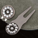 Blingo Ball Markers: Light Blue on Silver Glitter