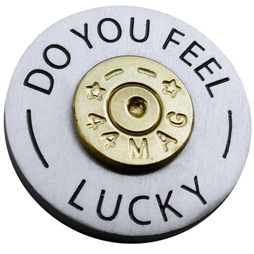 ReadyGolf: Do You Feel Lucky 44 Magnum Ball Marker & Hat Clip