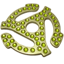 ReadyGolf: 45 rpm Record Adapter Ball Marker & Hat Clip with Crystals