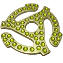 ReadyGolf: 45 rpm Record Adapter Ball Marker & Hat Clip with Crystals