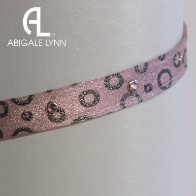 Abigale Lynn Visor Band - Metallic Circles Pink