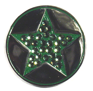BELLA Swarovski Crystal Ball Marker & Hat Clip - STAR - Emerald
