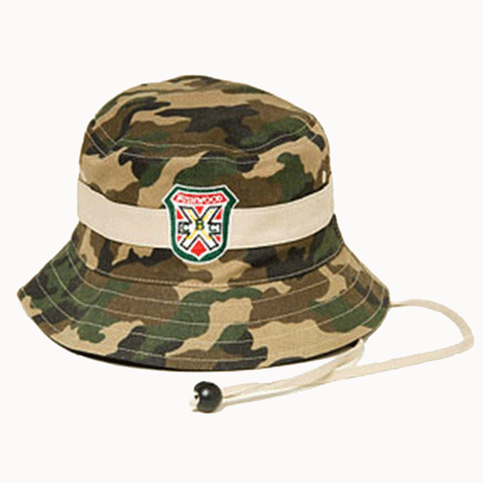 Camo Bucket Hat with Chin Strap