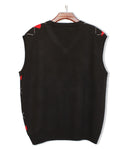 Golf Knickers: Men's Argyle Sweater Vest & Socks Signature Series - Black / Red Clothing