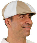 Golf Knickers: Men's 'Par 4' Dual-Tone Flat Cap Hats