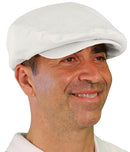 Golf Knickers: Men's 'Par 4' Cotton/Ramie Flat Cap Hats