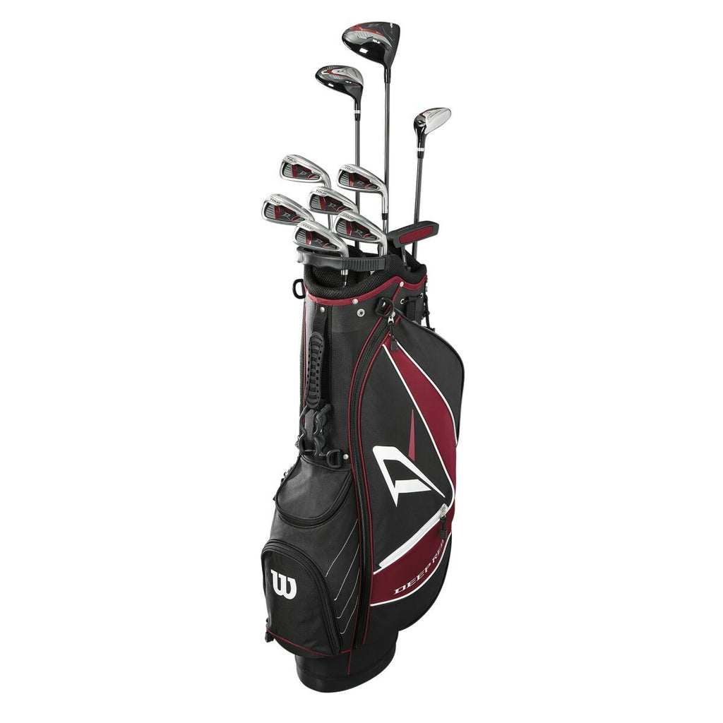 Men's Deep Red Tour Complete Golf Club Set Carry by Wilson