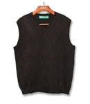 Golf Knickers: Men's Solid Sweater Vest - Black Clothing