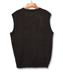 Golf Knickers: Men's Solid Sweater Vest - Black Clothing