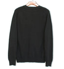 Golf Knickers: Men's Long Sleeve Solid Sweater - Black Clothing