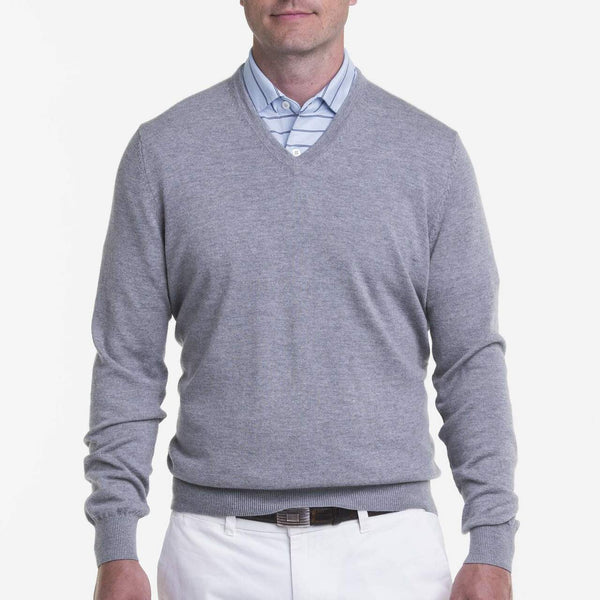Fairway & Greene: Men's Baruffa Merino Classic V-Neck Sweater