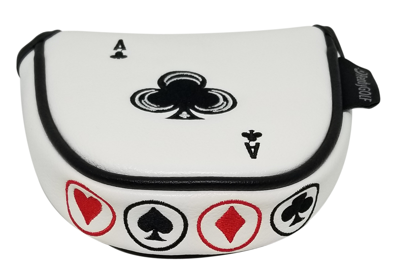 Ace of Clubs Embroidered Putter Cover - Mallet by ReadyGOLF