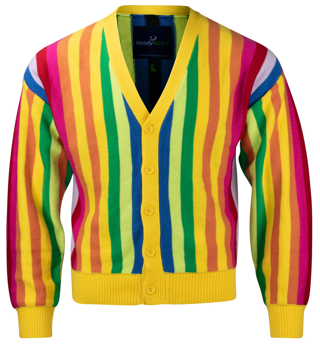 ReadyGOLF Mens Rainbow Sweater