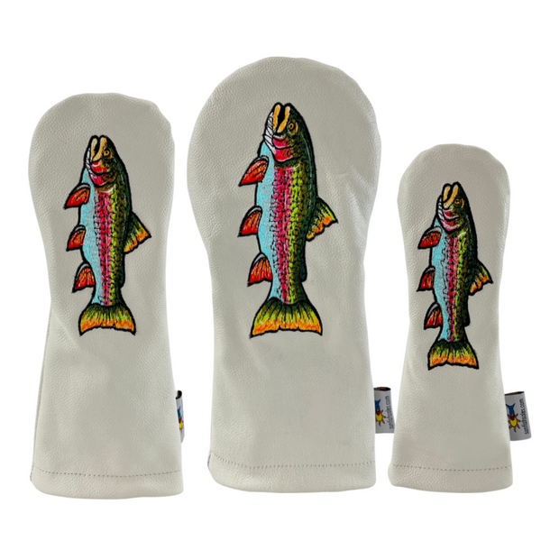 Sunfish: Hand Embroidered Headcover (Driver, Fairway, Hybrid, or Set) - Rainbow Trout
