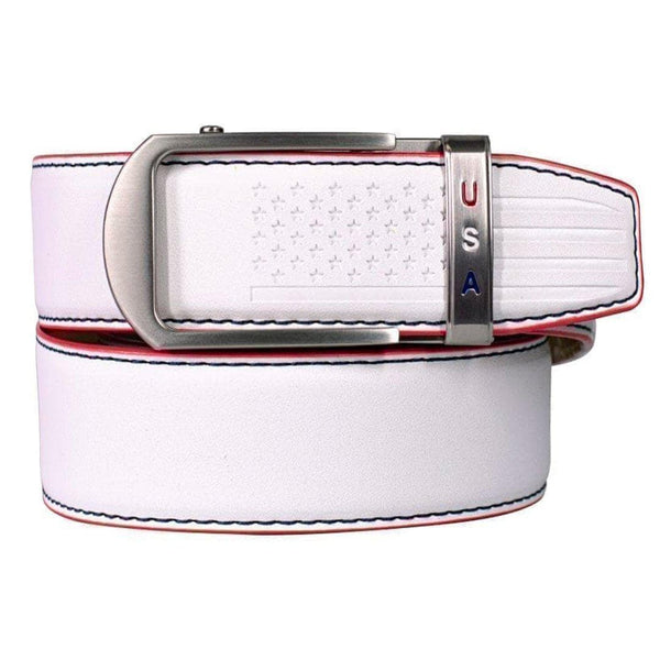 Nexbelt: Men's Anthem Leather Belt - White