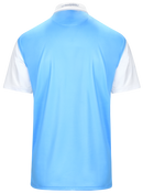 Classic Argyle Sky Blue & White Mens Golf Polo Shirt by ReadyGOLF