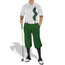 Golf Knickers: Men's Argyle Paradise Golf Shirt - Dark Green/Black Clothing
