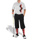 Golf Knickers: Men's Argyle Paradise Golf Shirt - Black/Red Clothing