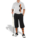 Golf Knickers: Men's Argyle Paradise Golf Shirt - Black/Orange Clothing