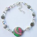 One Putt Designs - Aurora Borealis Crystal Ball Marker Ankle Bracelet