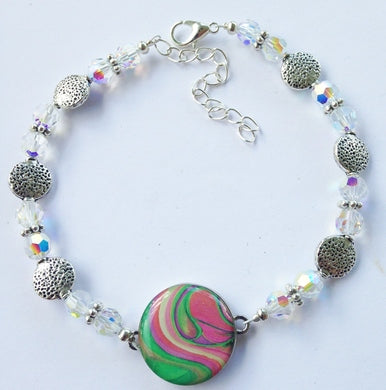One Putt Designs - Aurora Borealis Crystal Ball Marker Ankle Bracelet