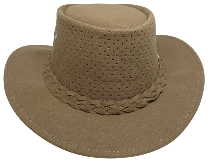 Aussie Chiller Outback Bushie Perforated Hat - Carmel