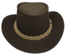 Aussie Chiller Outback Bushie Perforated Hat - Chocolate Brown