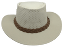 Aussie Chiller Outback Bushie Perforated Hat - Pearl White