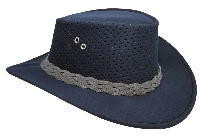 Aussie Chiller Outback Bushie Perforated Hat - Navy