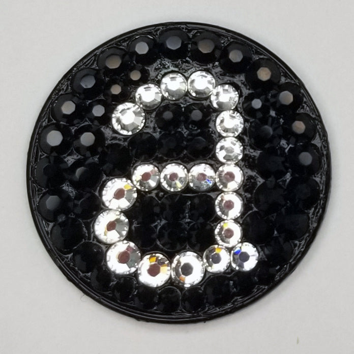 Bonjoc: Monogram Ball Marker & Hat Clip - Lower Case "A" (Black)
