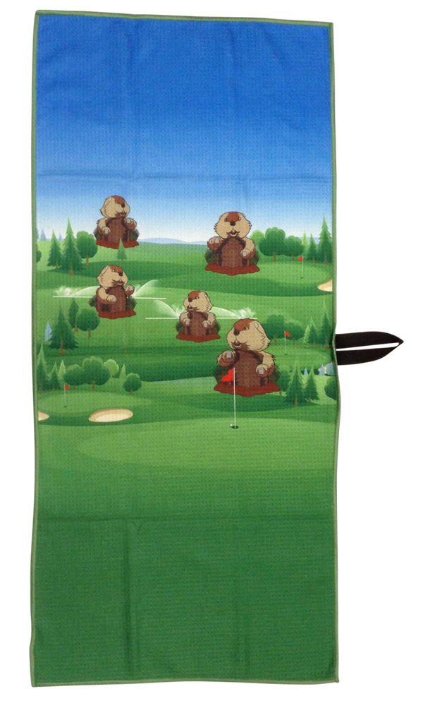 Dancing Gopher Waffle Golf Towel by ReadyGOLF