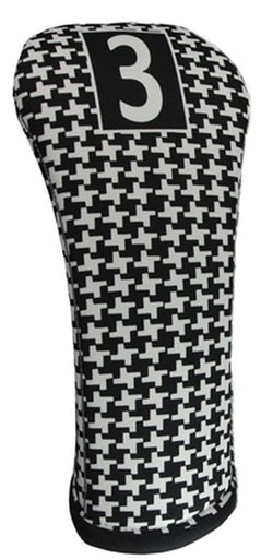 BeeJo's: Golf Headcover -  Classic Hounds-Tooth Print Golf (3 Fairway Wood) SALE