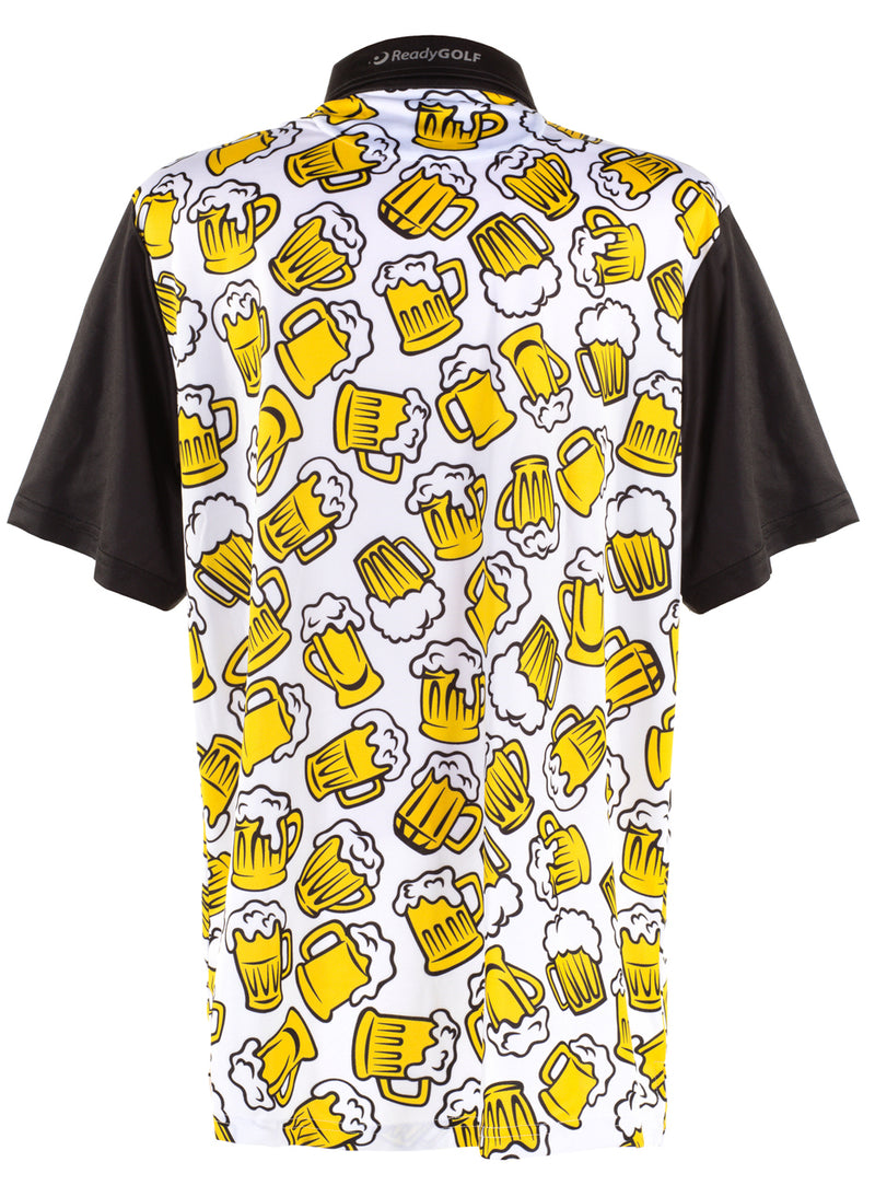 crazy golf gear Beer Me Men’s Golf Polo Shirt | Beer Print