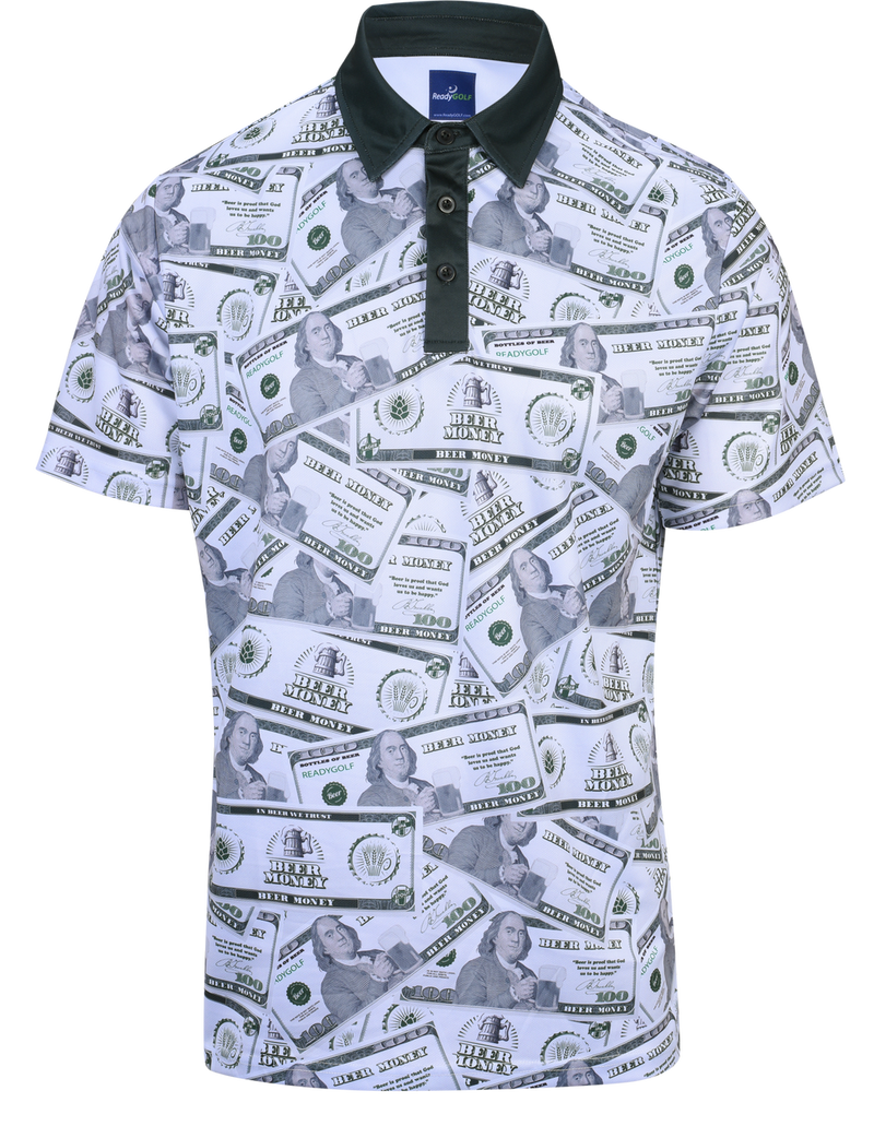 Beer Money Mens Golf Polo Shirt by ReadyGOLF