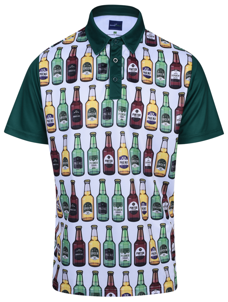 Beer On The Wall Mens Golf Polo Shirt by ReadyGOLF
