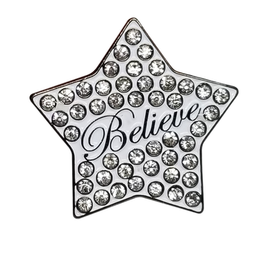 ReadyGolf: Believe Star with Crystals Ball Marker & Hat Clip