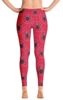 ReadyGOLF: Black Widow Red Women's All-Over Leggings