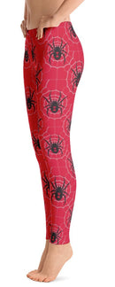 ReadyGOLF: Black Widow Red Women's All-Over Leggings