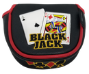 Black Jack Embroidered Putter Cover - Mallet by ReadyGOLF