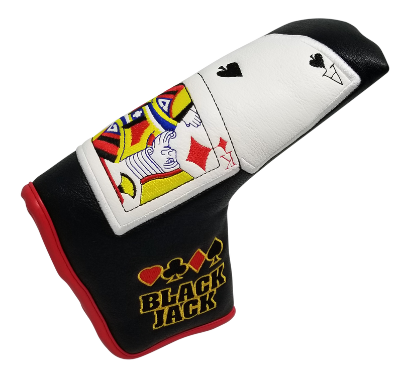 Black Jack Embroidered Putter Cover - Blade by ReadyGOLF