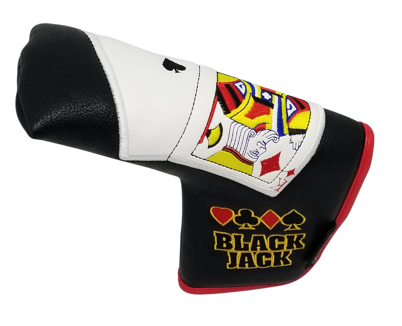 Black Jack Embroidered Putter Cover - Blade by ReadyGOLF