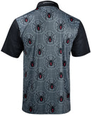 Black Widow Grey Mens Golf Polo Shirt by ReadyGOLF