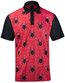 Black Widow Red Mens Golf Polo Shirt by ReadyGOLF