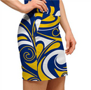Loudmouth Golf: Women's Skort - Blue & Gold Splash