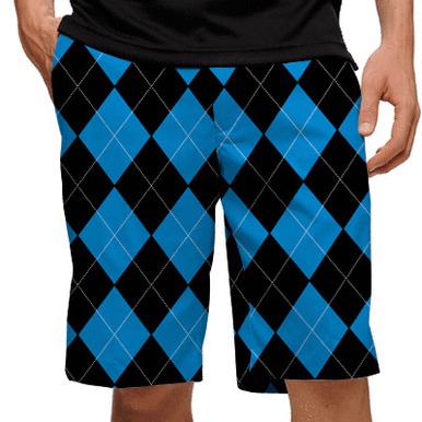 Loudmouth Golf: Men's Shorts - Black & Blue (Size 32)