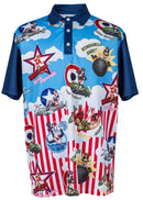 Bombshells Away Mens Pin-Up Golf Polo Shirt by ReadyGOLF