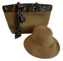 Physician Endorsed: Women's Serengeti Hat & Bag Set & Matching Scarf - Brown/Black