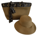 Physician Endorsed: Women's Serengeti Hat & Bag Set & Matching Scarf - Brown/Black