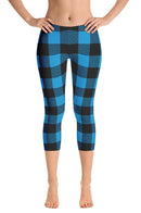 ReadyGOLF: Lumberjack Blue Women's Capri Leggings